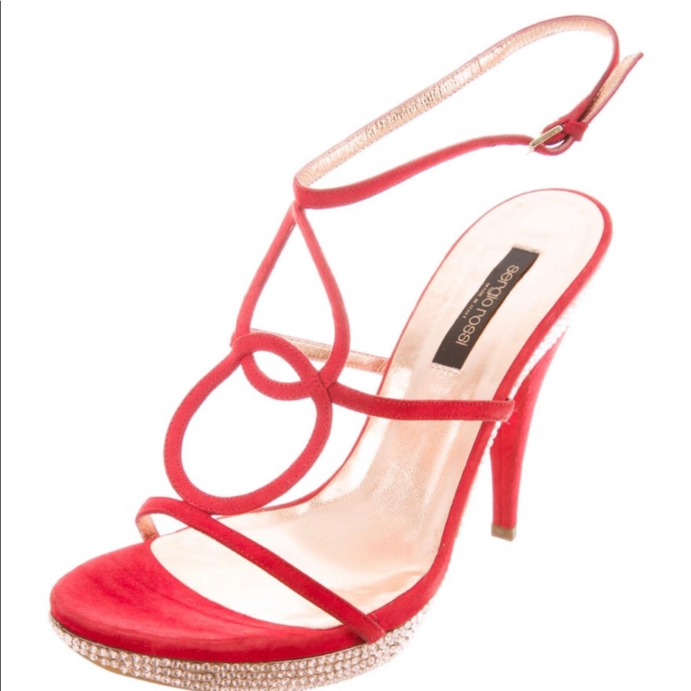 sergio rossi embellished sandals so 40